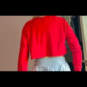 Red crop top